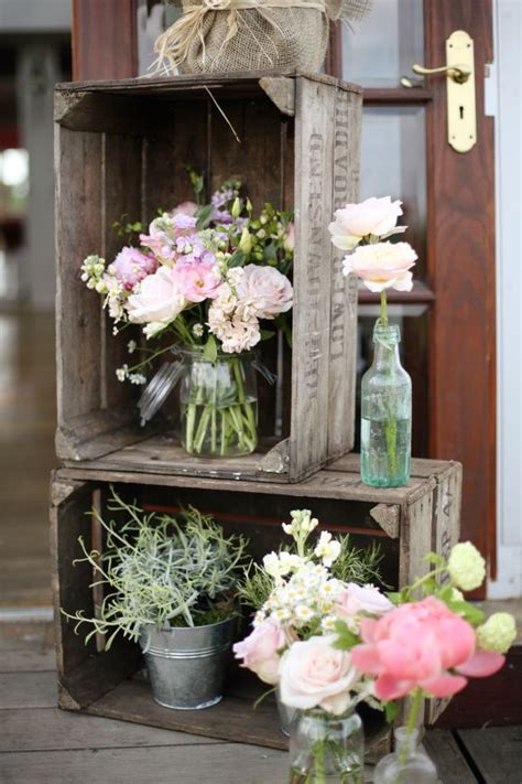 Vintage Wood Crates For A Cool Wedding Vintage Wood Crates
