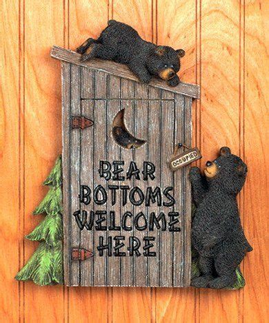 Take your pick from an elegant array of wall art decor: Image Detail for - Black Bear Bathroom OUTHOUSE Wall Plaque Cabin Lodge for sale - New ...