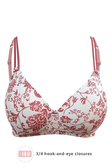 Buy Lightly Padded Non Wired Floral Print T Shirt Bra Online India