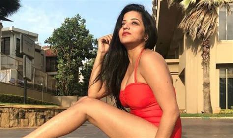 Bhojpuri Bomb Monalisa Shares Her Hot Red Bikini Look By The Poolside Picture Is Setting