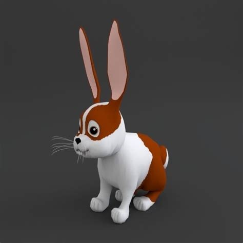 Rabbit Cartoon 3d Model Realtime Cgtrader