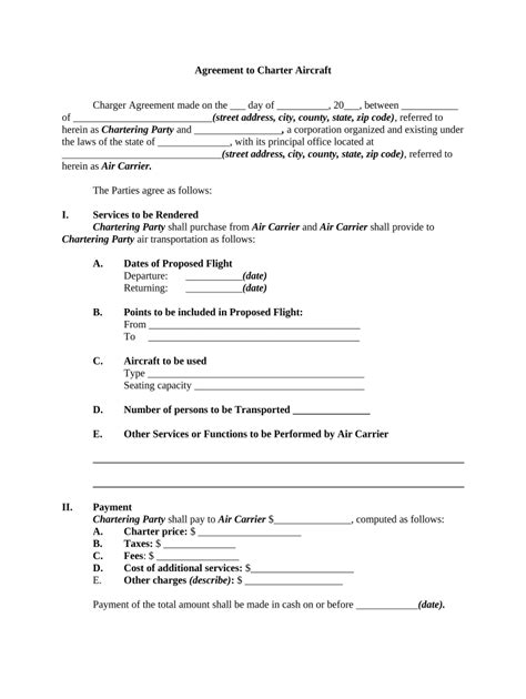 Agreement Charter Form Fill Out And Sign Printable Pdf Template