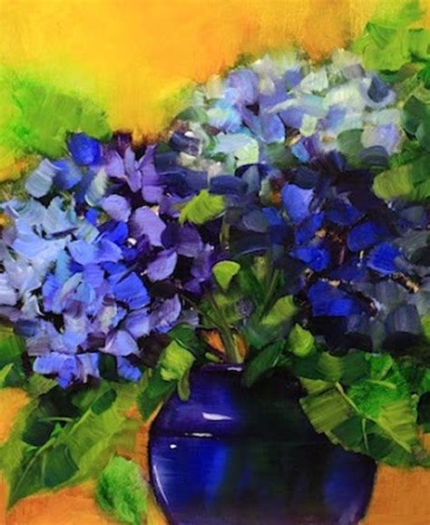Double Duty Blue Hydrangeas By Texas Flower Artist Nancy Medina By