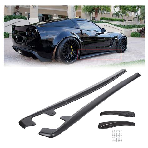 Buy Ecotric Side Skirts Rocker Panels Guard Pair Zr1 Style Compatible