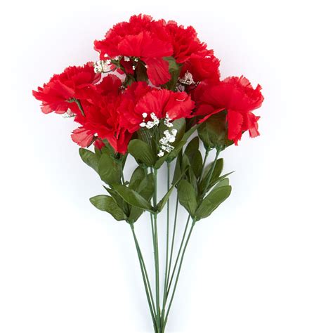 red artificial carnation bush bushes bouquets floral supplies craft supplies factory