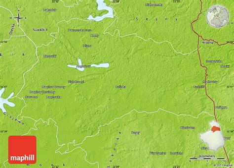 Map of augustów, podlasie, poland and augustów travel guide. Physical Map of Augustow