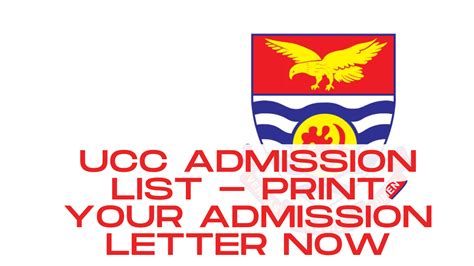 UCC Admission List - Print Your Admission Letter Now - 2024