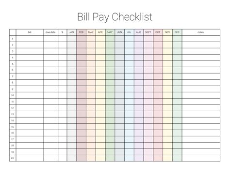 Printable Bill Payment Checklists And Bill Trackers The Artisan Life Free Printable Bill