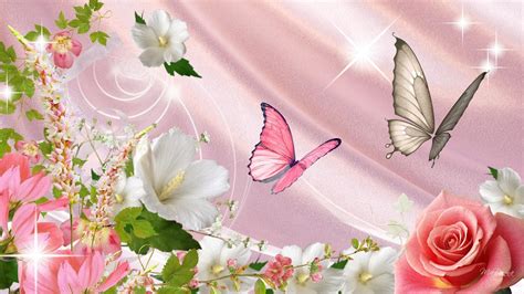 Butterflies And Flowers Wallpaper Wallpaper Download High Resolution