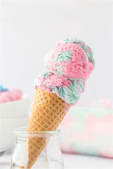 Cotton Candy Ice Cream Cone