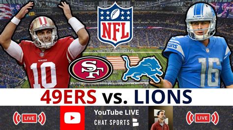 49ers vs Lions Live Streaming Scoreboard, Play-By-Play, 49ers gambar png