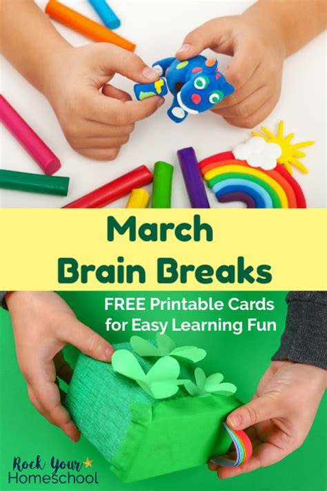 These Free Printable March Brain Break Cards Are Easy Ways To Add
