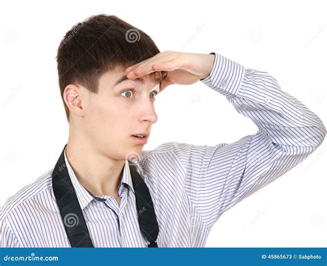 Teenager Looking For Someone Stock Image Image Of Looking Standing