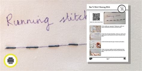 How To Use The Running Stitch Instructions Teacher Made