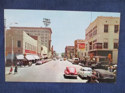 1950s Albuquerque New Mexico Street Scene Cars And Woolworths Store