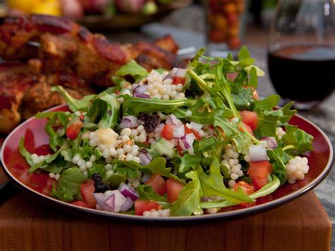 Let couscous stand 5 minutes. Israeli Couscous and Arugula Salad Recipe | Guy Fieri ...