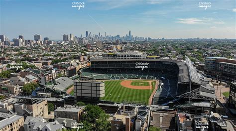 Aerial View Of Wrigleyville Wrigley Field Lake View Chicago