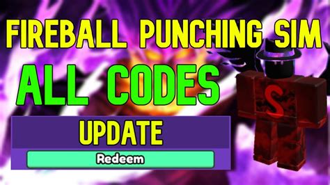 All Fireball Punching Simulator Codes Roblox Fireball Punching