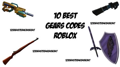 Top 10 Best Gears Codes In Roblox Топ 10 кодов на вещи в роблокс