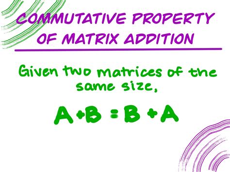 Properties Of Matrix Addition Expii