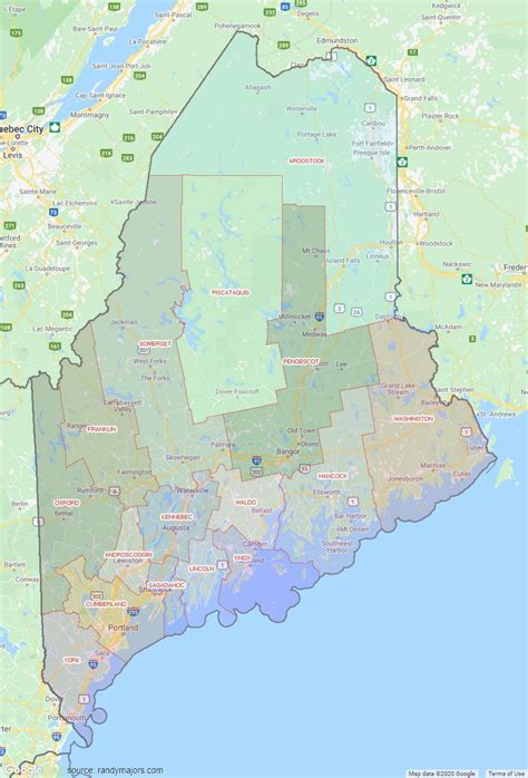 Maine County Map - medium image - shown on Google Maps