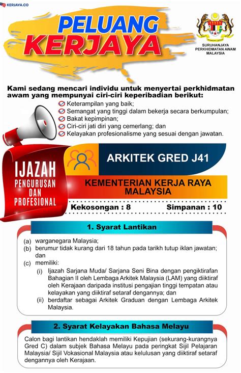 Iklan Jawatan Kosong Kementerian Kerja Raya Malaysia Kerja Kosong
