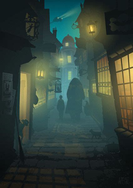 Diagon Alley Created By Ape Meets Girl Available For Sale As A Print