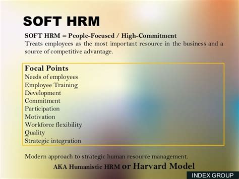 Soft And Hard Model Of Hrm