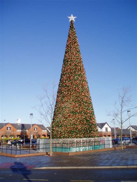 giant christmas tree cheshire oaks  eirian evans geograph britain  ireland