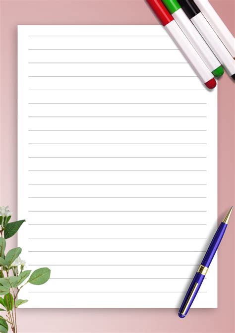 Lined Paper Template Pdf