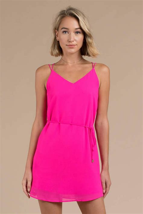 Watch And Learn Hot Pink Shift Dress Pink Summer Dress Blush Pink