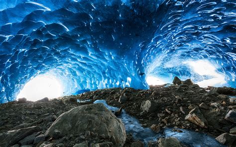 Download Snow Ice Cave Nature Glacier Hd Wallpaper