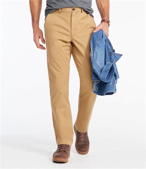 Mens Lakewashed Stretch Khakis Classic Fit Straight Leg Pants At L