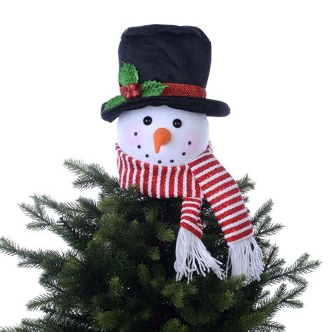 Holiday Time 9 Inch Snowman Head Led Tree Topper
