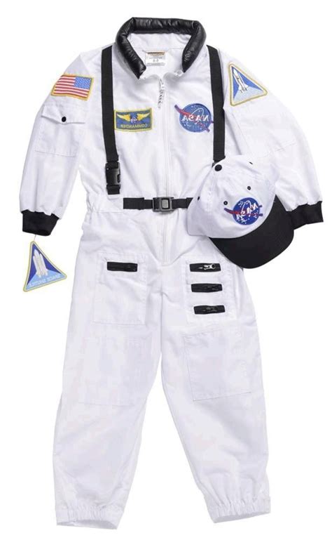 Aeromax Jr Astronaut Suit With Embroidered Cap And Nasa White Size 6