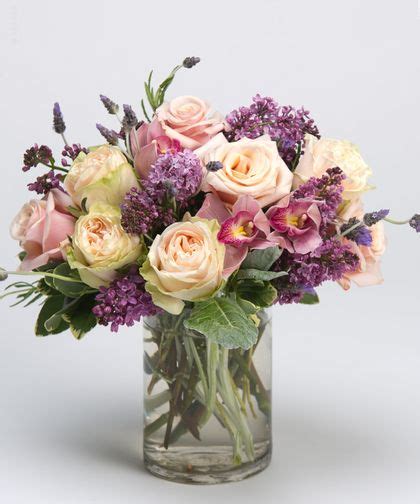 Victorian Lilac Designed In Our Signature Cylinder Vase This