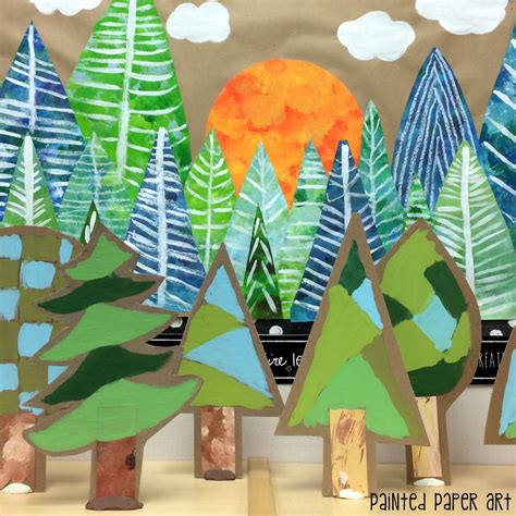 The Magical Forest Painted Paper Art