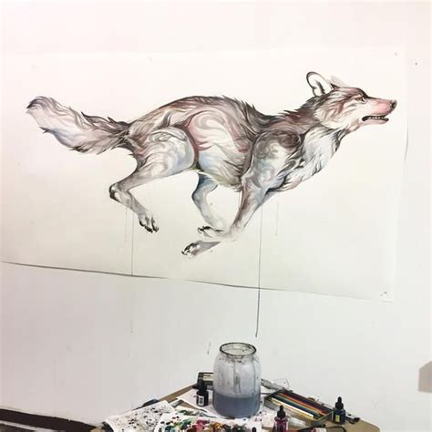 Running Wolf By Lucky978 Animal Projects Art Projects Wolf Running