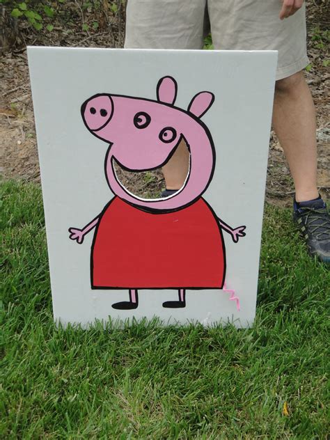 Bean Bag Toss With Peppa Peppa Pig Birthday Party 4th Birthday