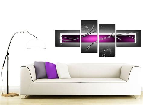 Large Purple Black Grey Abstract Canvas Pictures 160cm Wall Art 4092 Ebay