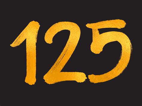 125 Number Logo Vector Illustration 125 Years Anniversary Celebration