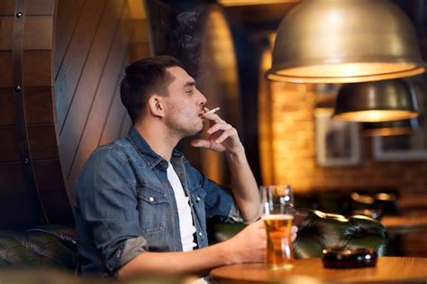 Premium Photo People And Bad Habits Concept Man Drinking Beer And