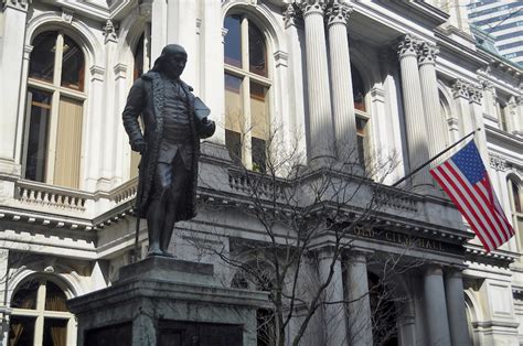 The rocky statue and steps. How Franklin's Grave Became A Monument And Philadelphians ...
