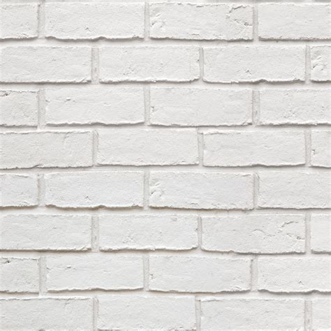 Colours White Brick Effect Wallpaper Departments Diy At Bandq