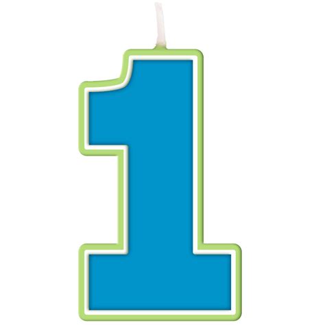 1st Birthday Boy Party Supplies Blue Number 1 Candle 39938290252 Ebay