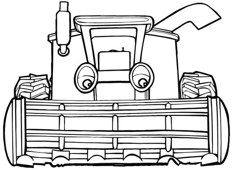 Kleurplaat Kombajn Traktor Dzieci Demolition Tracteur Wydruku