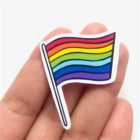 Gay Pride Rainbow Flag Vinyl Sticker Lgbtq Pride Month Queer Etsy My