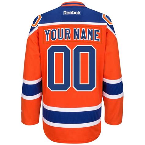 Nhl, the nhl shield, the word mark and image of the stanley cup and nhl conference logos are registered trademarks of the national hockey league. Edmonton Oilers Reebok Custom Premier Alternate Jersey ...