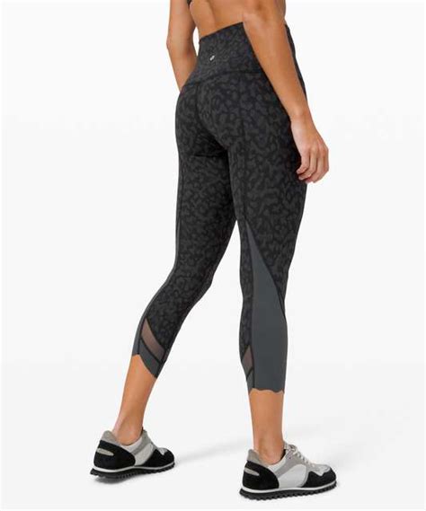 Lululemon Wunder Under Crop Hi Rise Heathered Black First