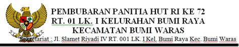 Contoh Undangan Pembubaran Panitia HUT RI Dokumentasi ...